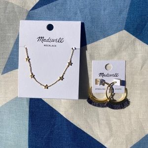 Madewell earrings and necklace bundle